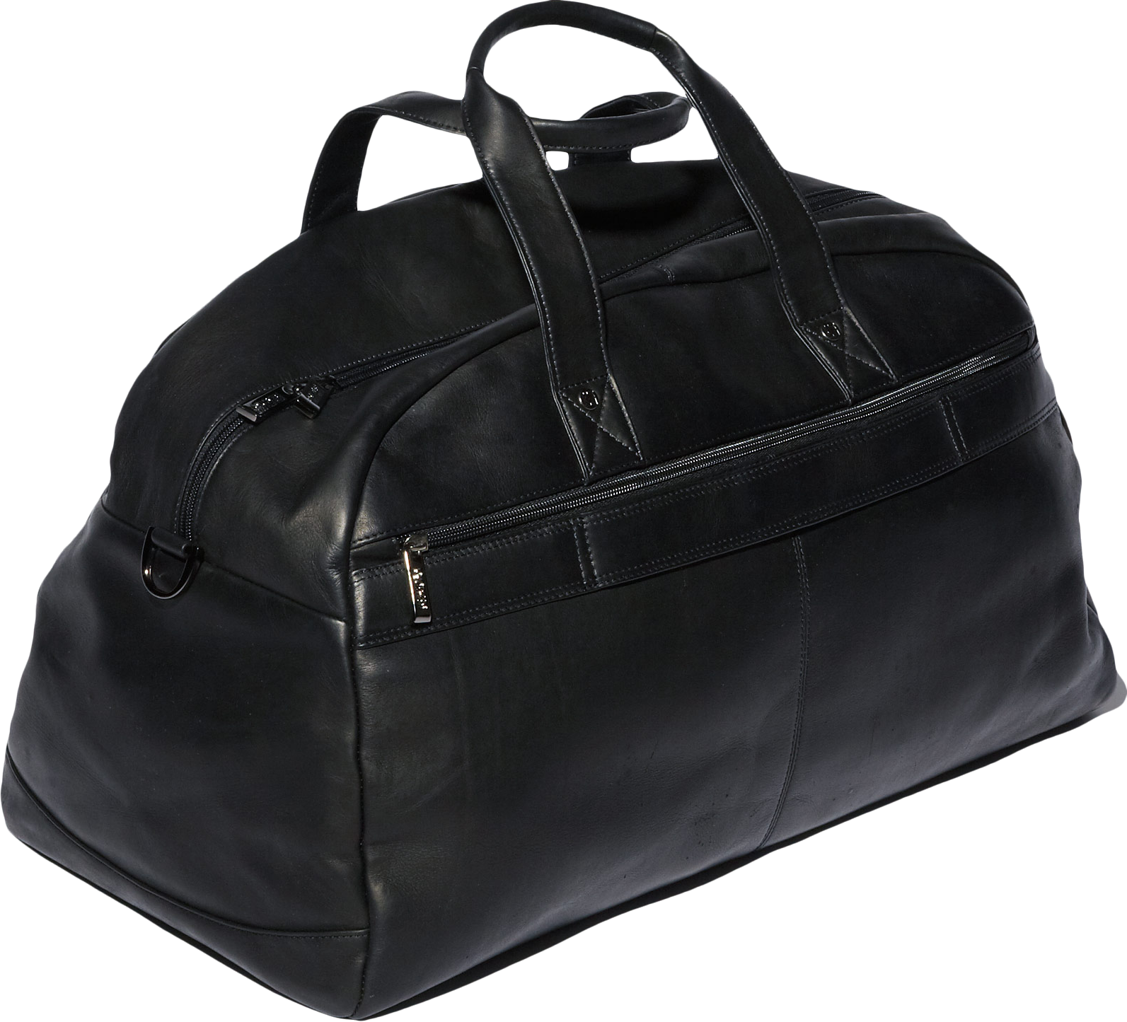 Kenneth Cole Black Leather Duffle Bag