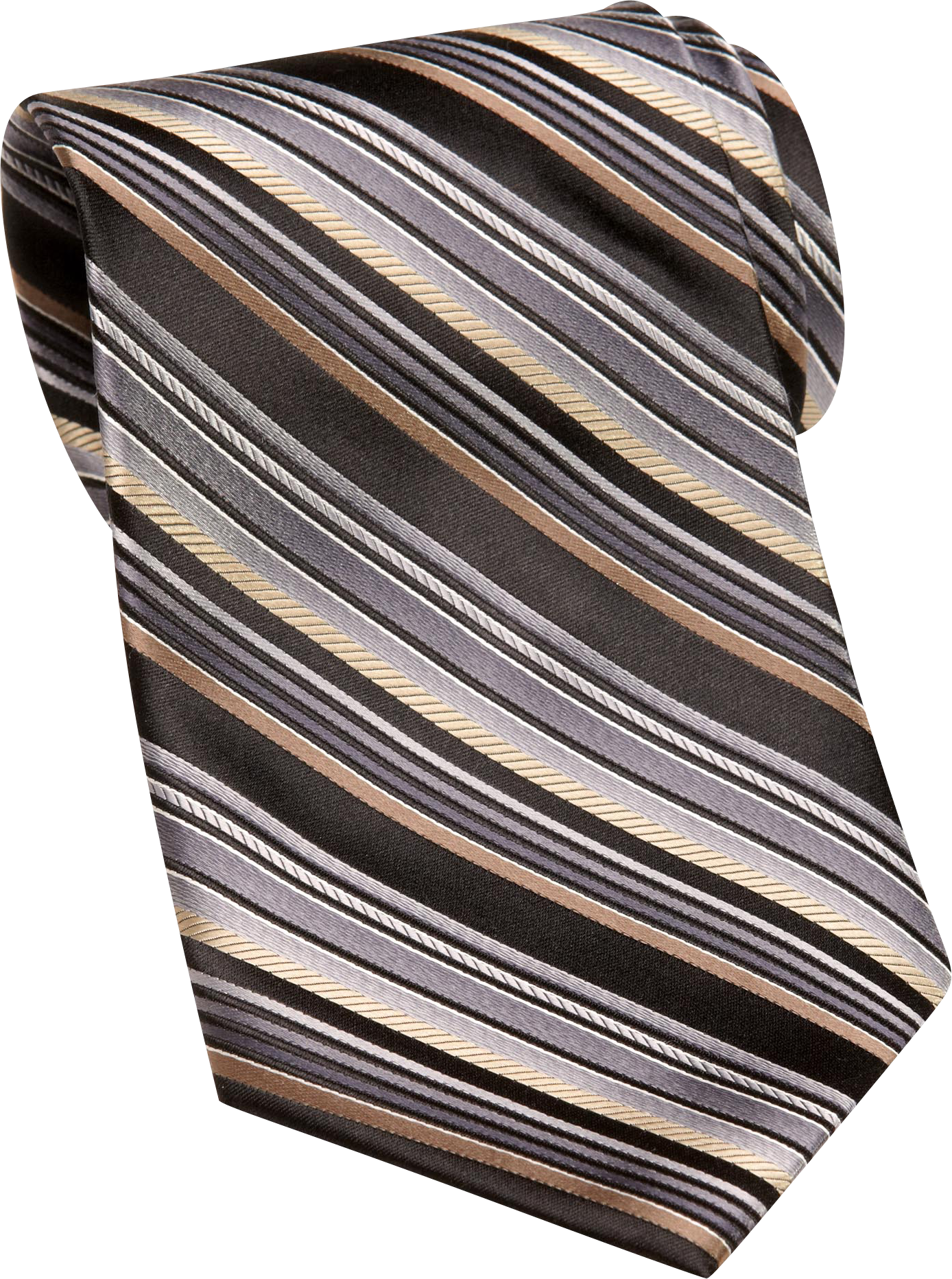 Platinum Designs Tan and Gray Mini Stripe Tie