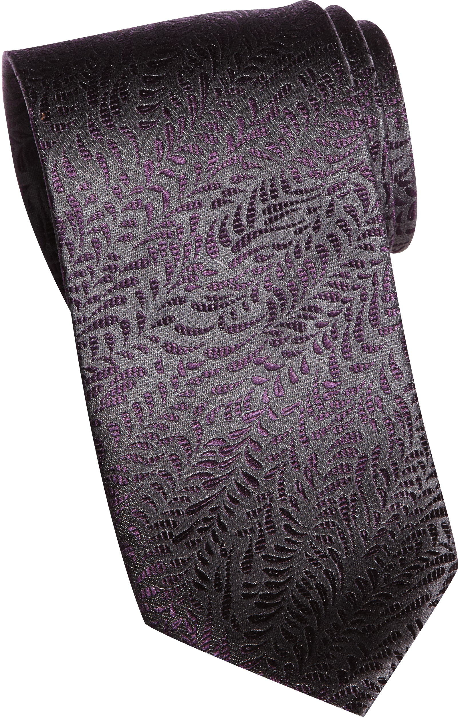 Egara Purple and Charcoal Narrow Tie