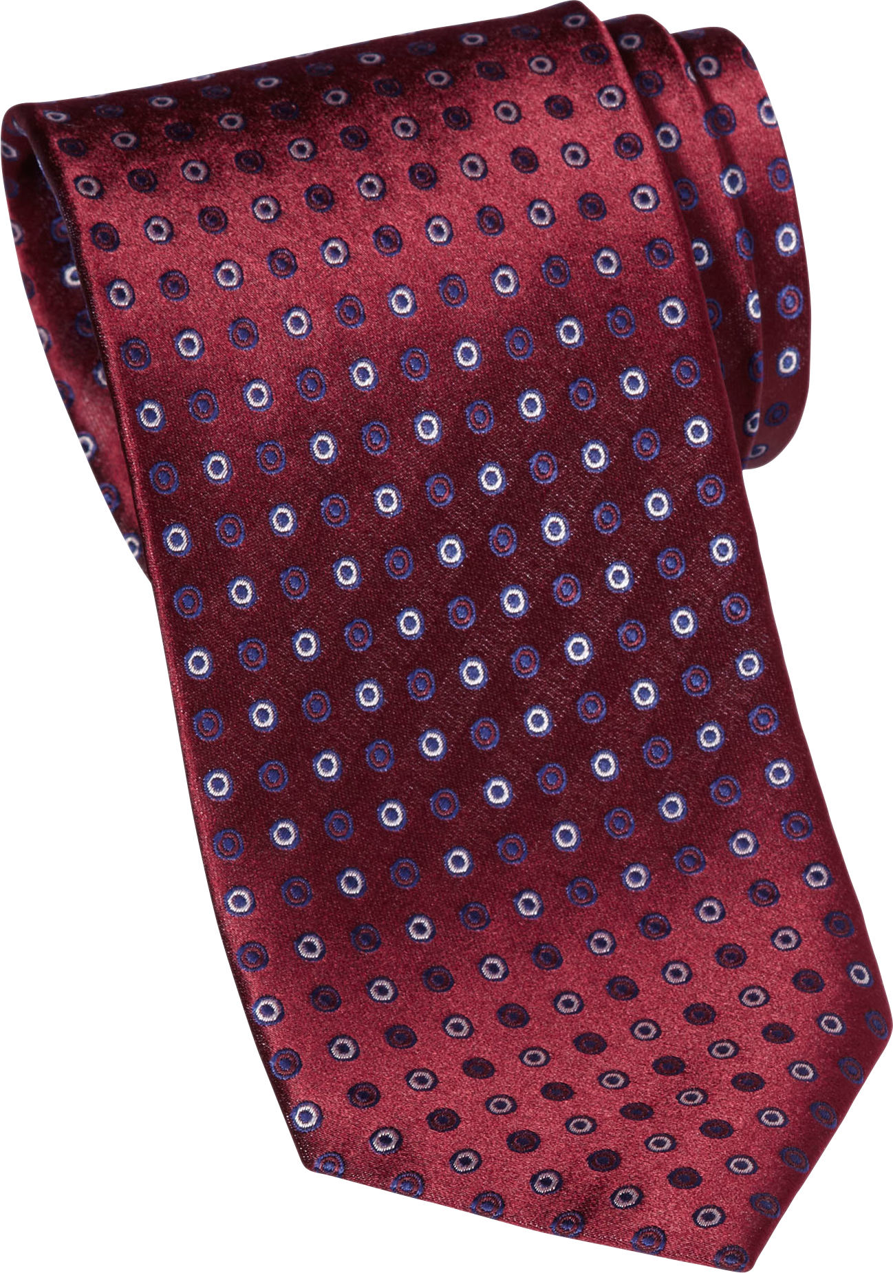Egara Burgundy Dot Narrow Silk Tie