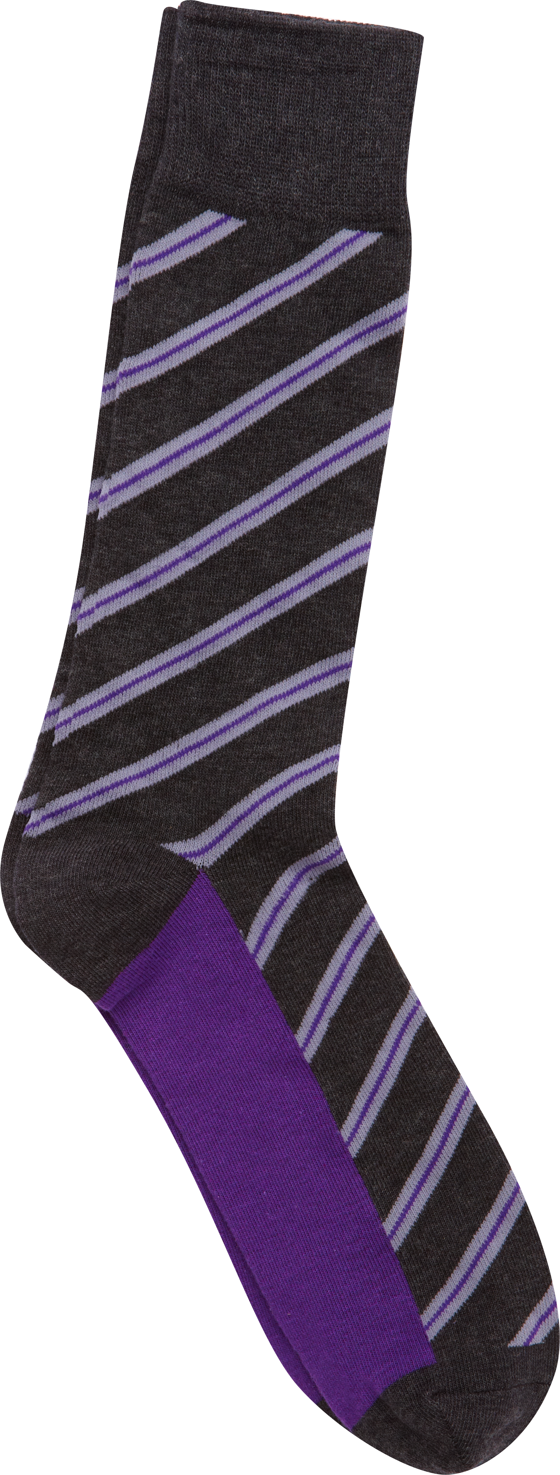 English Laundry Purple and Gray Stripe Socks
