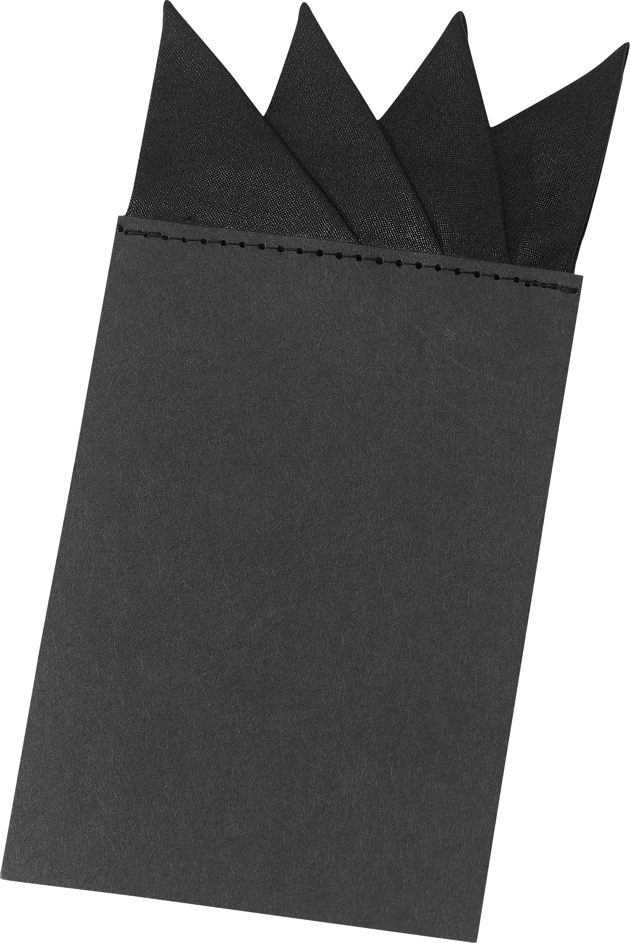 Black Pre-Folded Lapel Pocket Stuffer