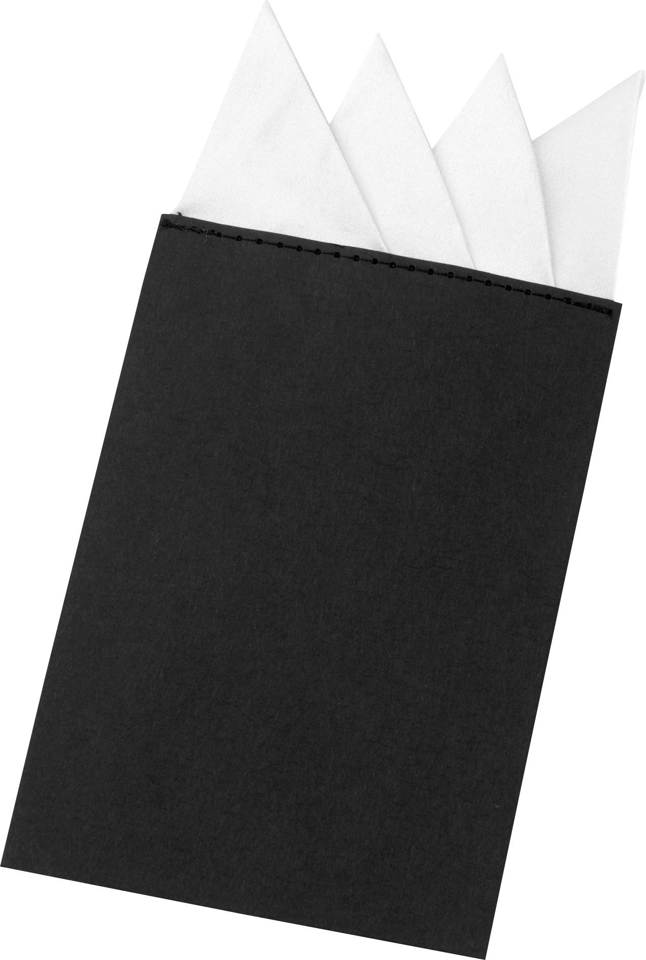 White Pre-Folded Lapel Pocket Stuffer