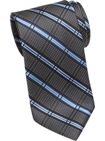 Platinum Designs Blue & Gray Plaid Narrow Tie