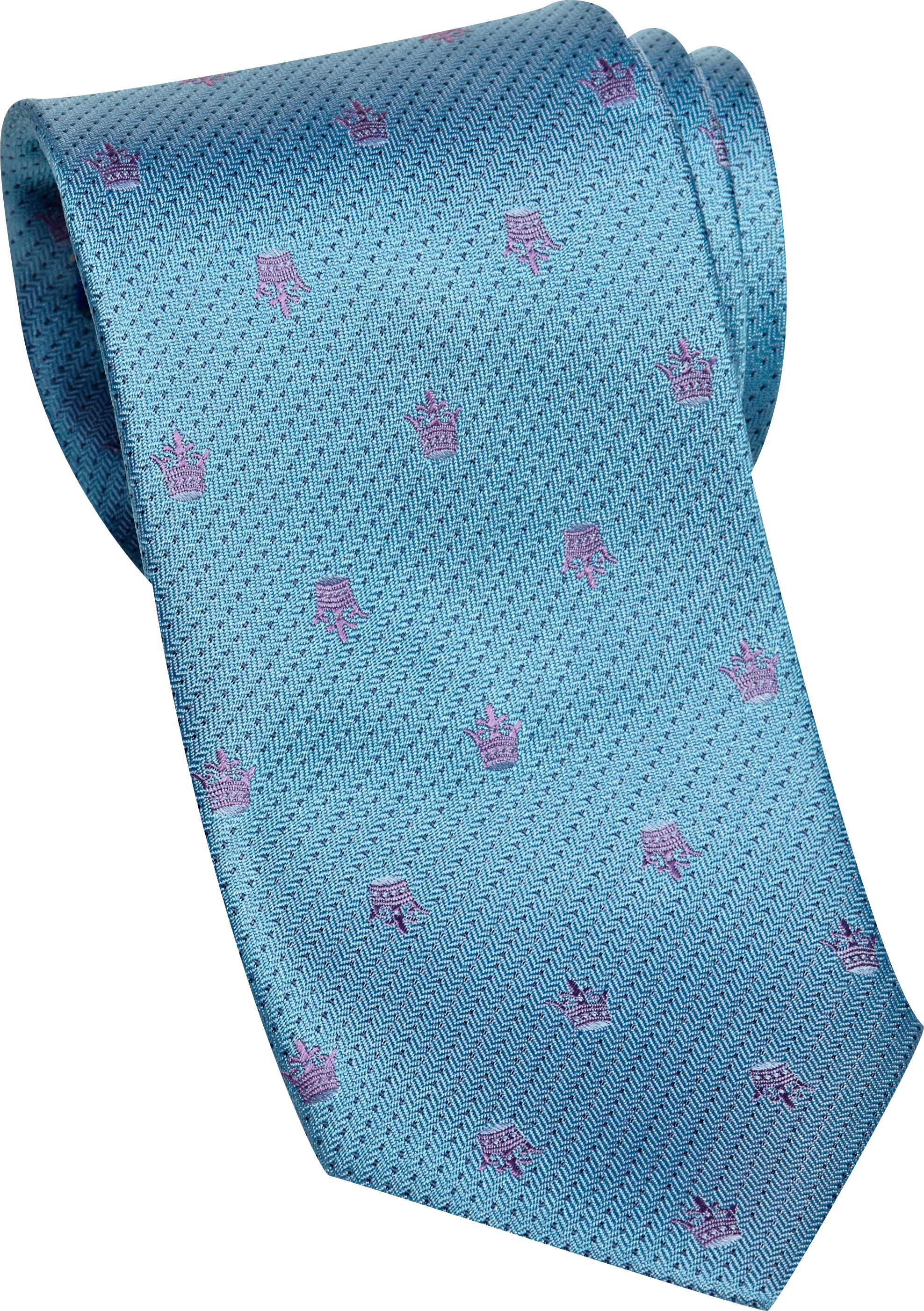 Egara Blue and Purple Crown Narrow Tie