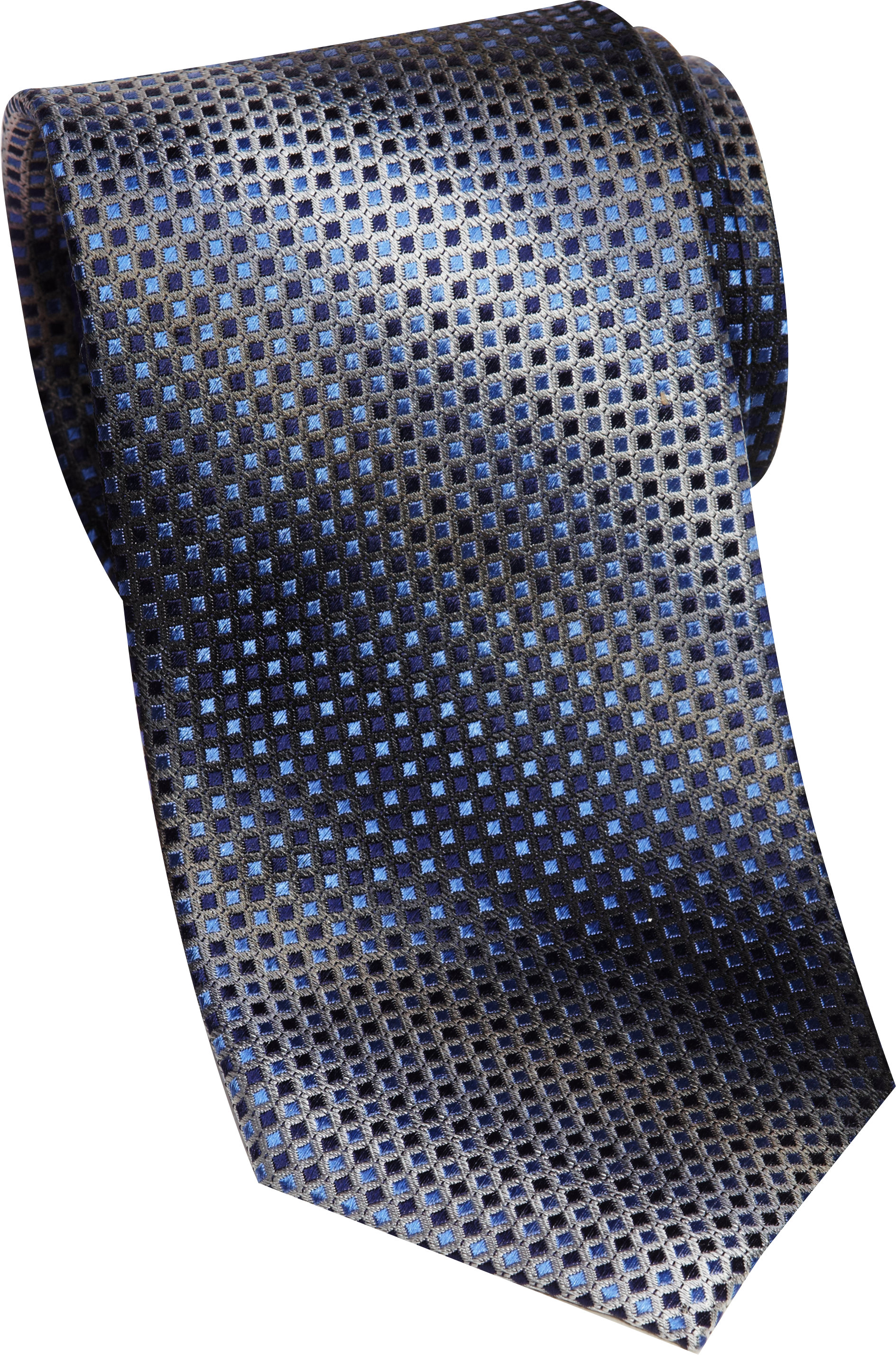 Egara Blue Ombre Check Narrow Tie