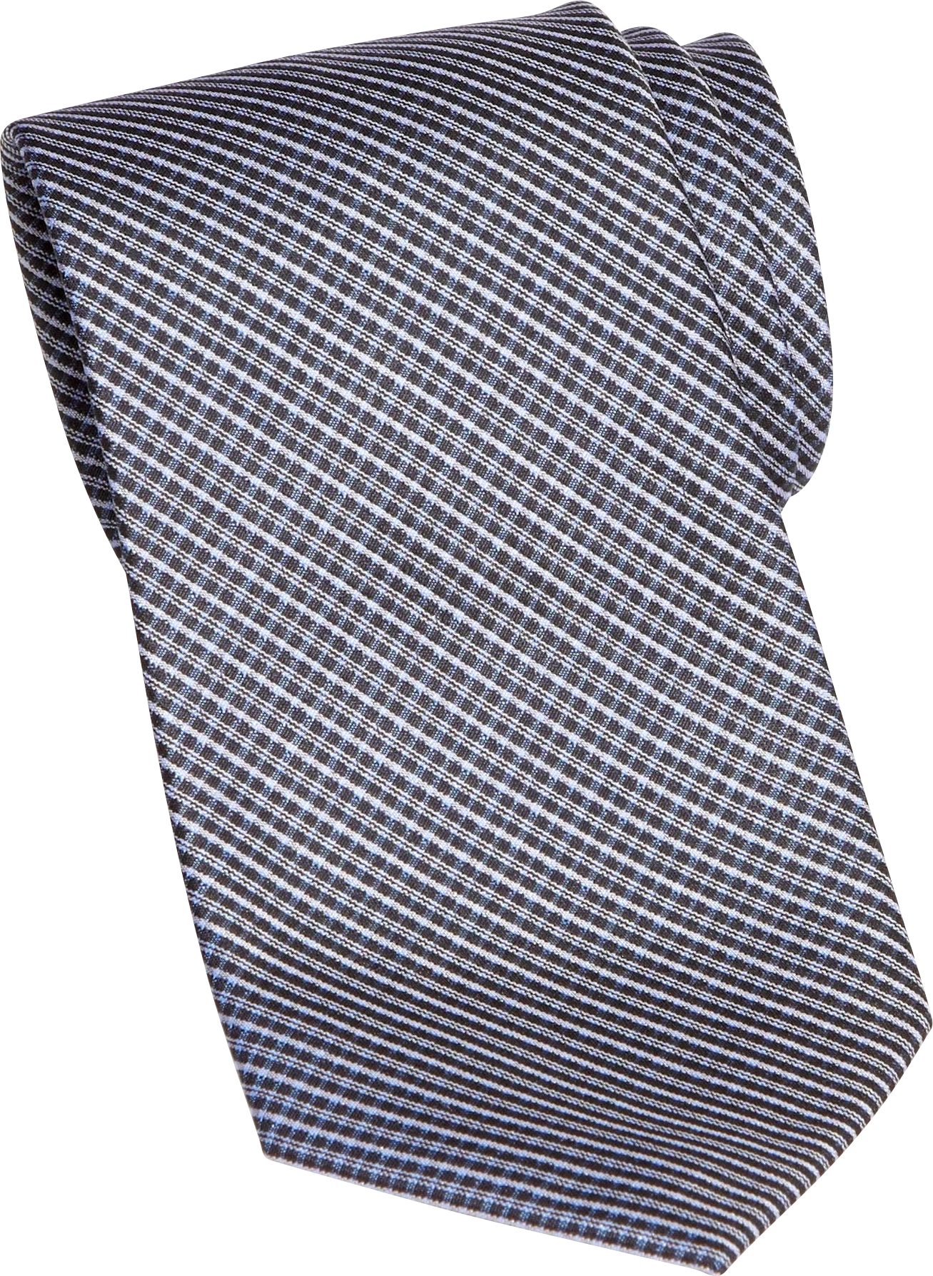 Calvin Klein Blue Check Skinny Silk Tie