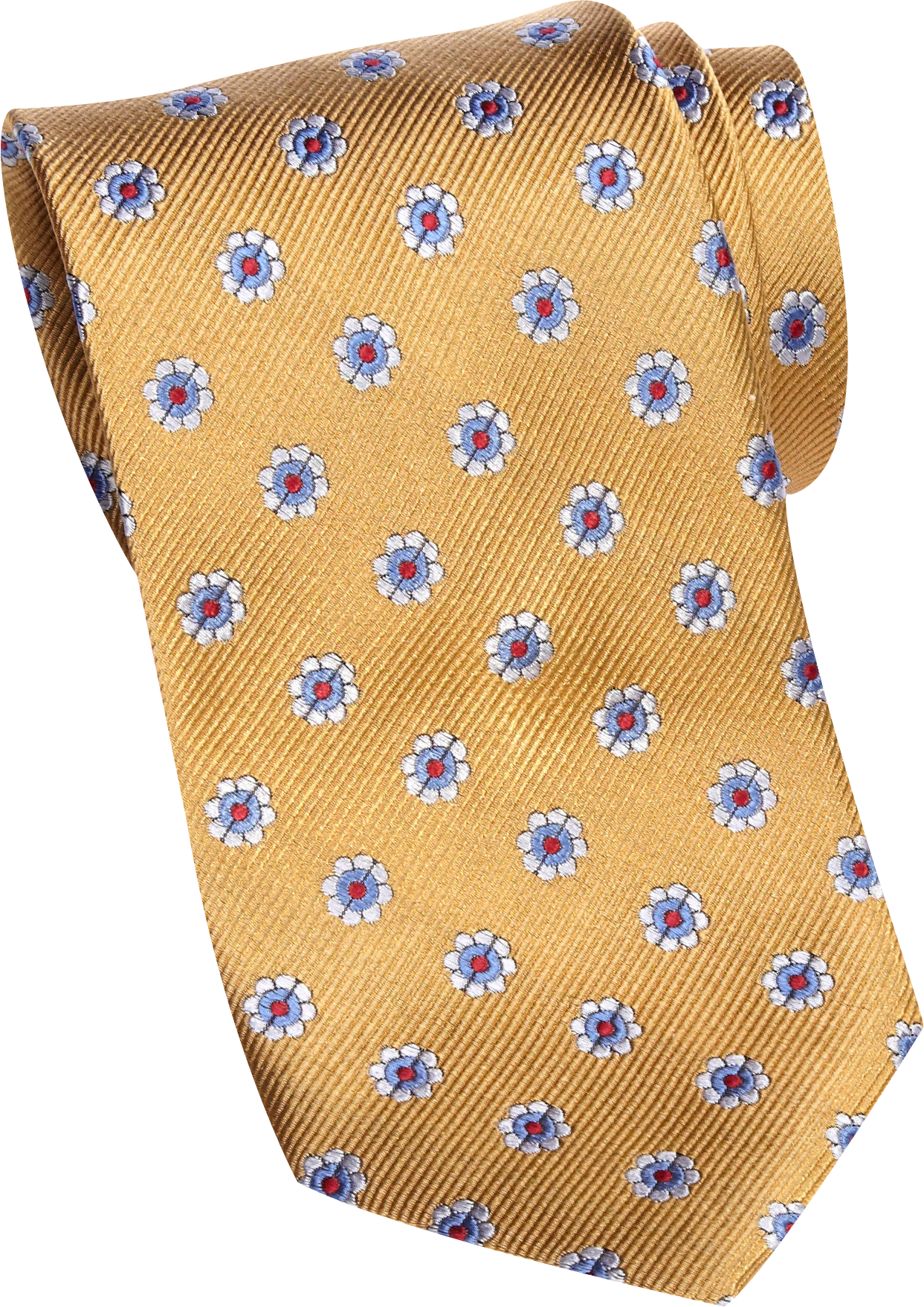 Burma Bibas Yellow Floral Narrow Extra Long Tie