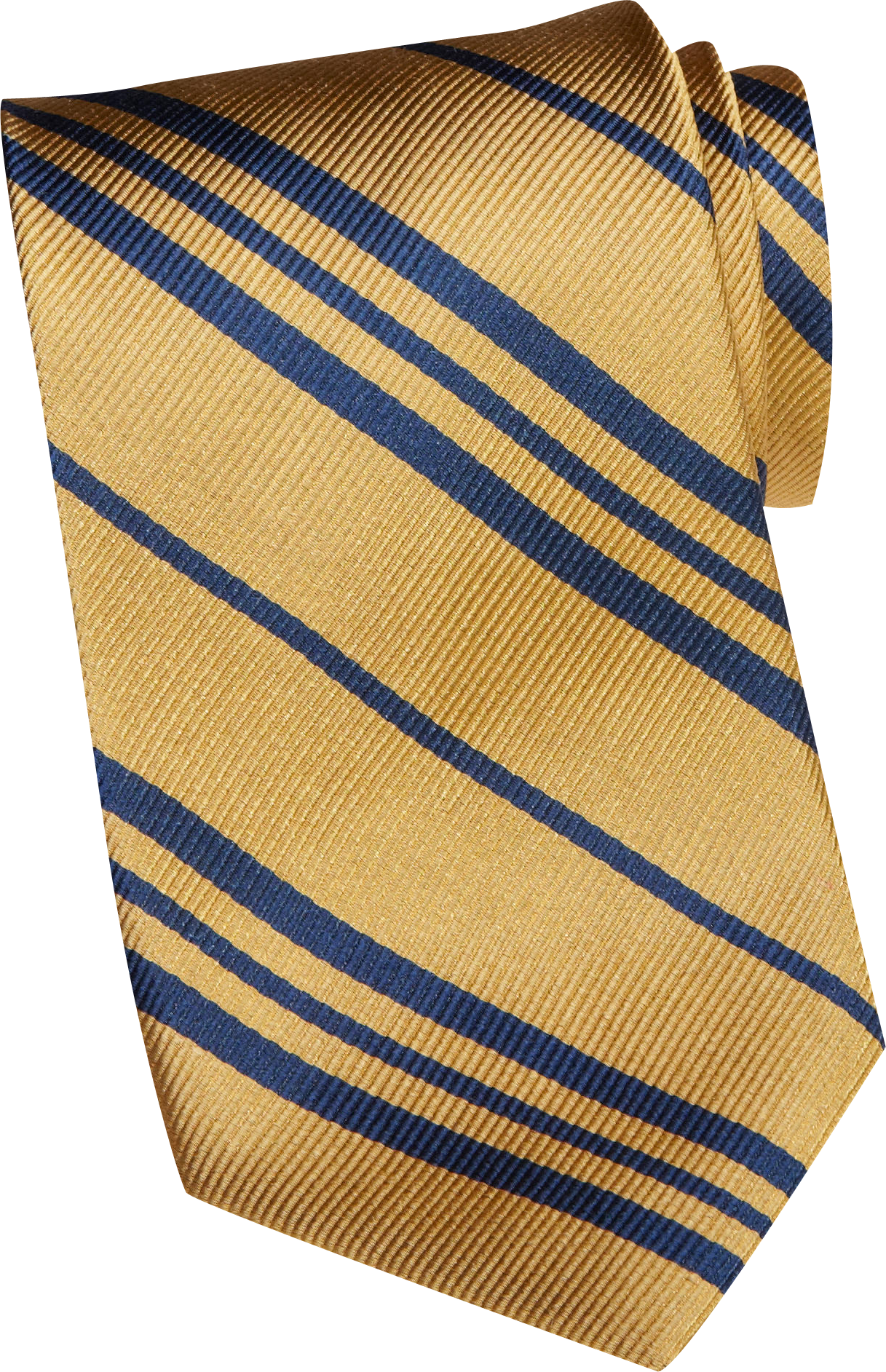 Burma Bibas Yellow Stripe Narrow Extra Long Tie