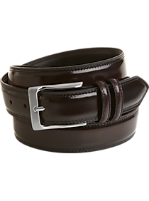 Men's Wearhouse Burgundy High Gloss Leather Belt