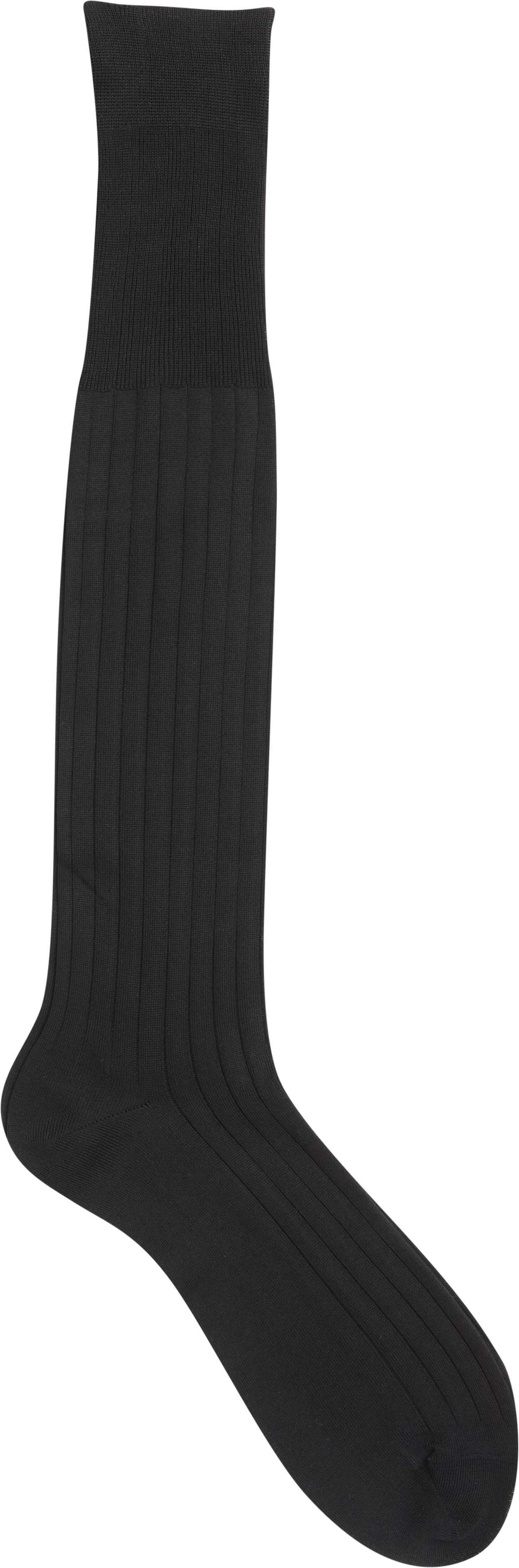 Black Over-The-Calf Dress Socks