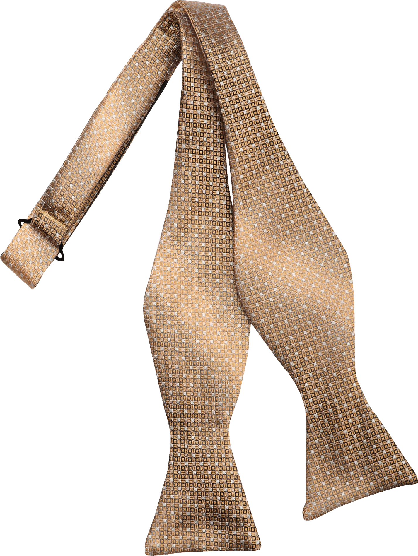 Campia Moda Gold Mini Geometric Silk Bow Tie