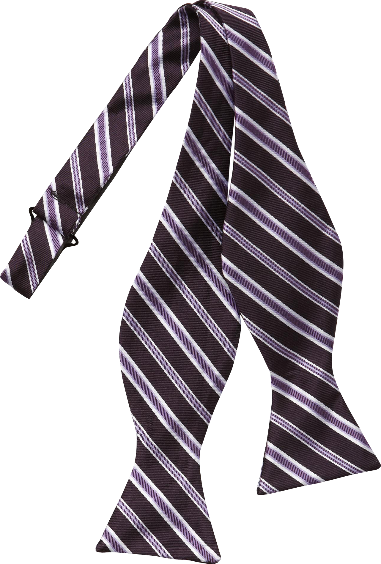 Campia Moda Purple Wide Stripe Silk Bow Tie
