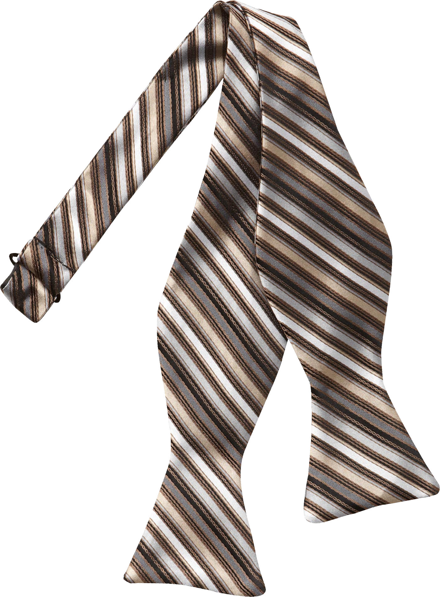 Campia Moda Tan and Black Thin Stripe Bow Tie