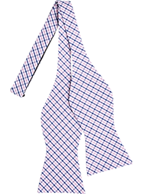 Tommy Hilfiger Pink Check Self-Tie Bow Tie
