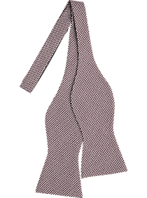 Tommy Hilfiger Burgundy Graphic Self-Tie Bow Tie