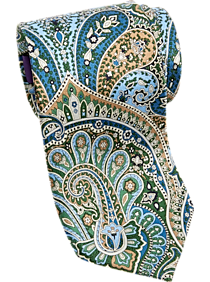 Burma Bibas Green Paisley Narrow Tie