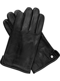 Calvin Klein Black Leather Gloves