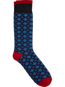 Egara Blue Diamond Grid Socks