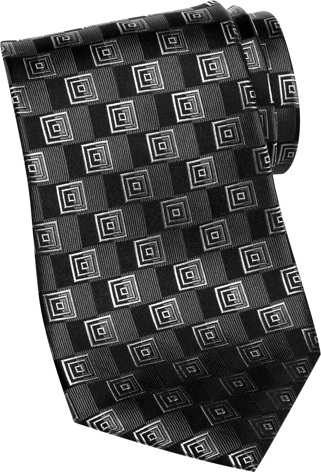 Sean John Black Square Silk Tie