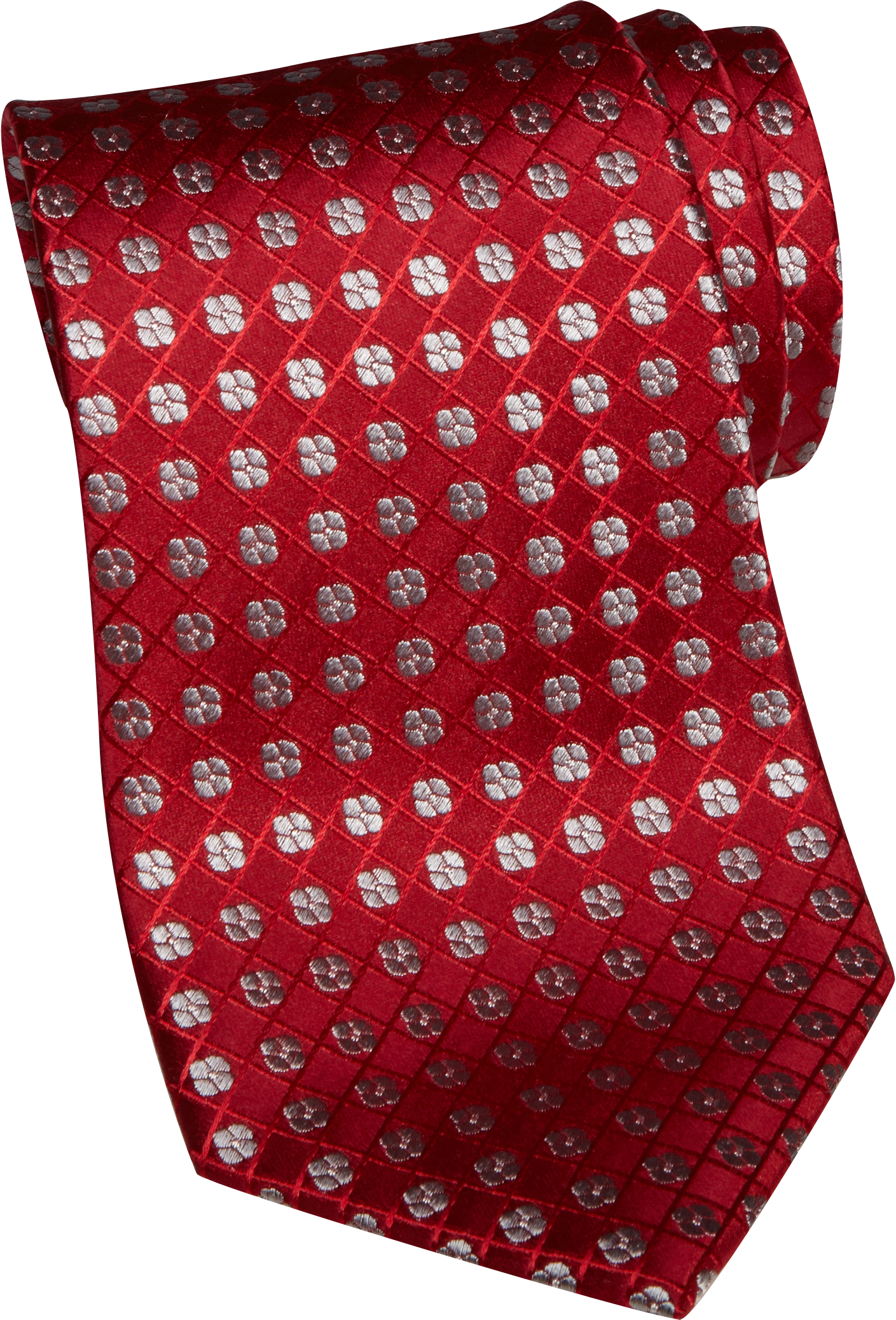 Sean John Red Floral Silk Tie