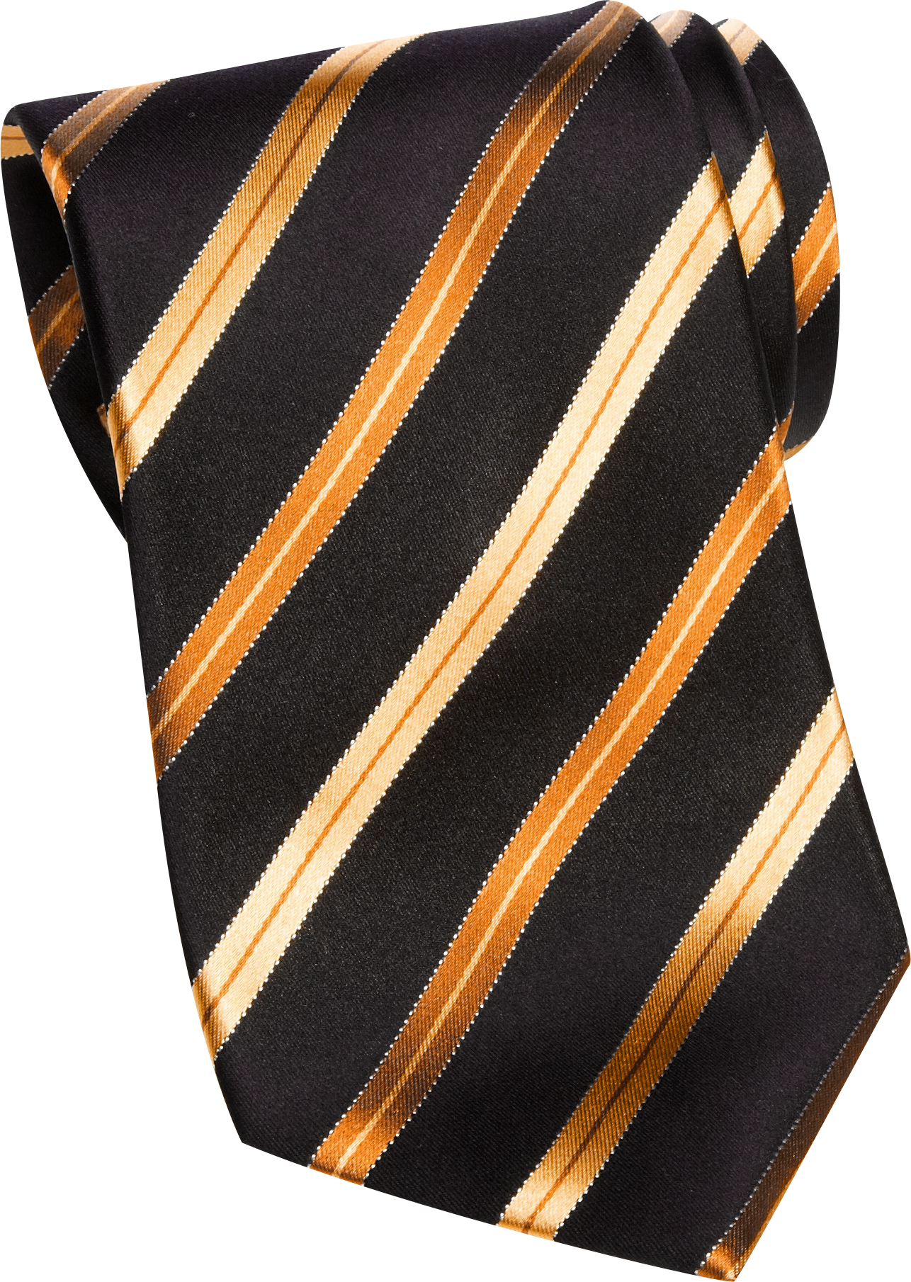 Sean John Black and Yellow Stripe Silk Tie