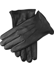 Black Leather & Cashmere Gloves