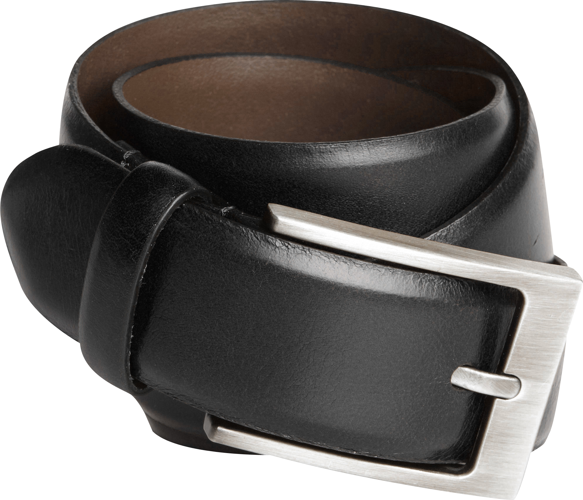 Pronto Uomo Black Italian Leather Belt