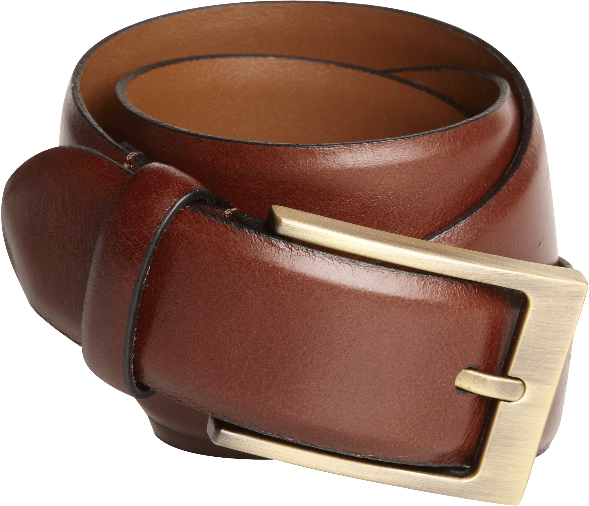 Pronto Uomo Brown Italian Leather Belt