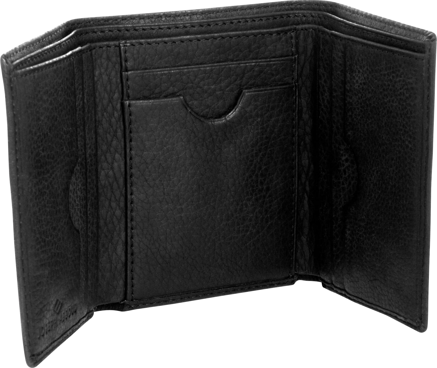 Joseph Abboud Black Leather Tri-Fold Wallet