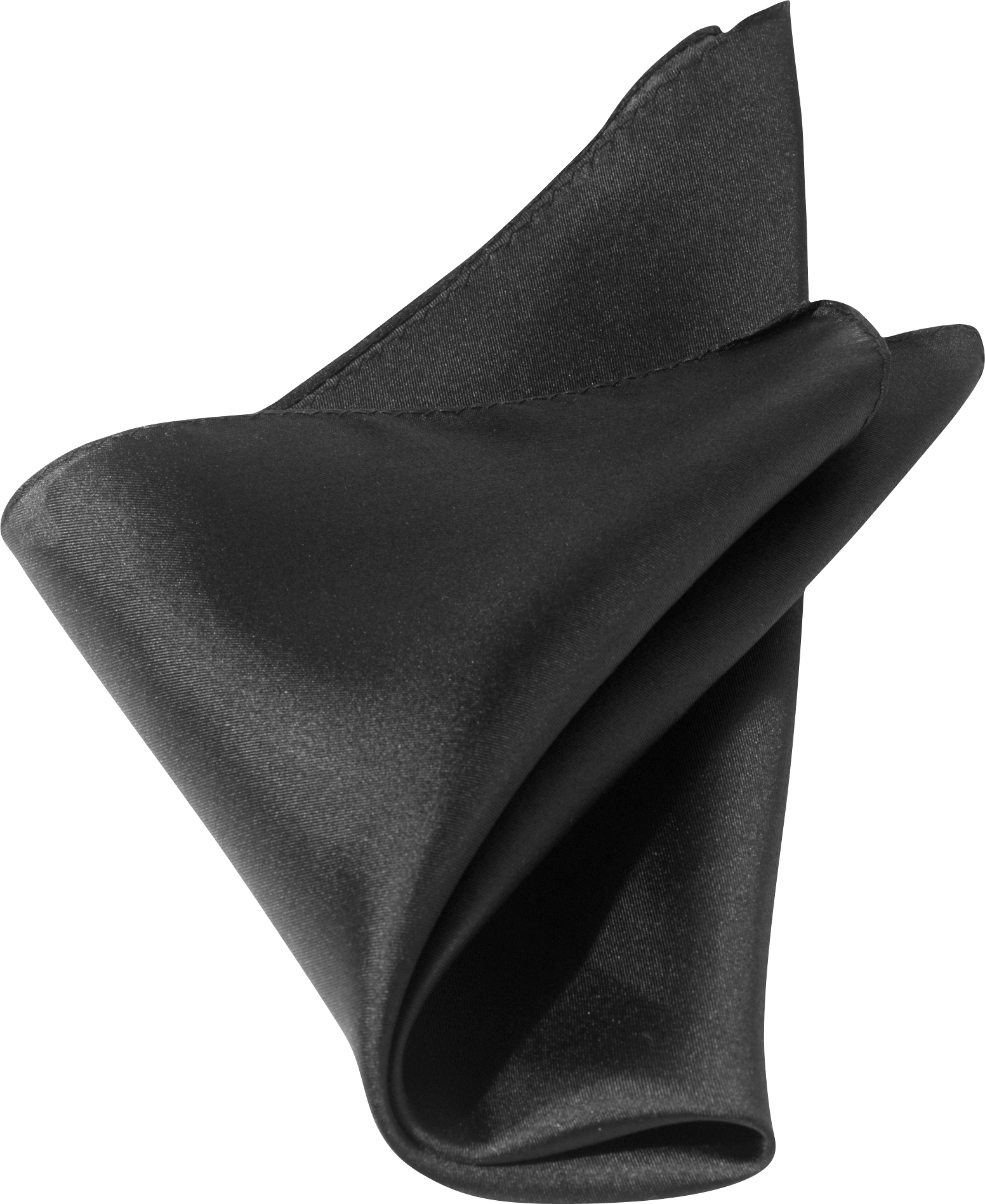 Black 100% Silk Pocket Square