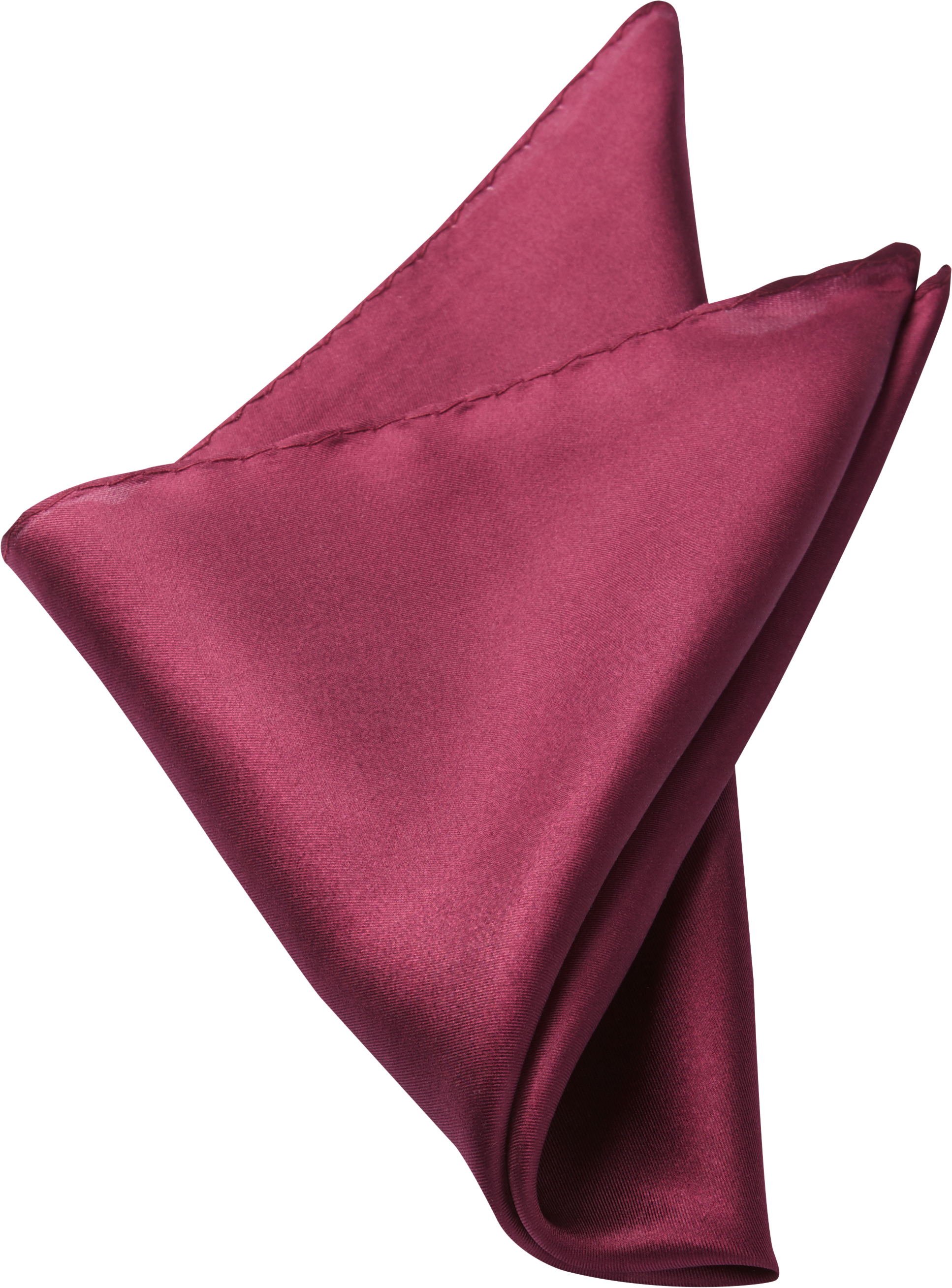 Burgundy 100% Silk Pocket Square