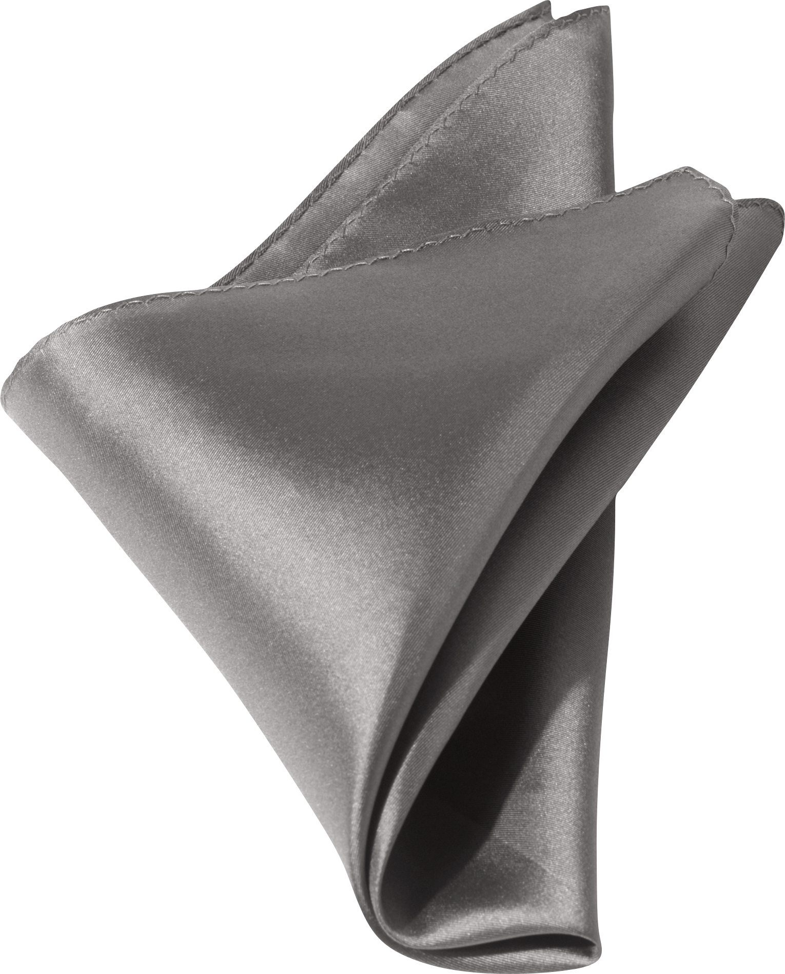 Gray 100% Silk Pocket Square