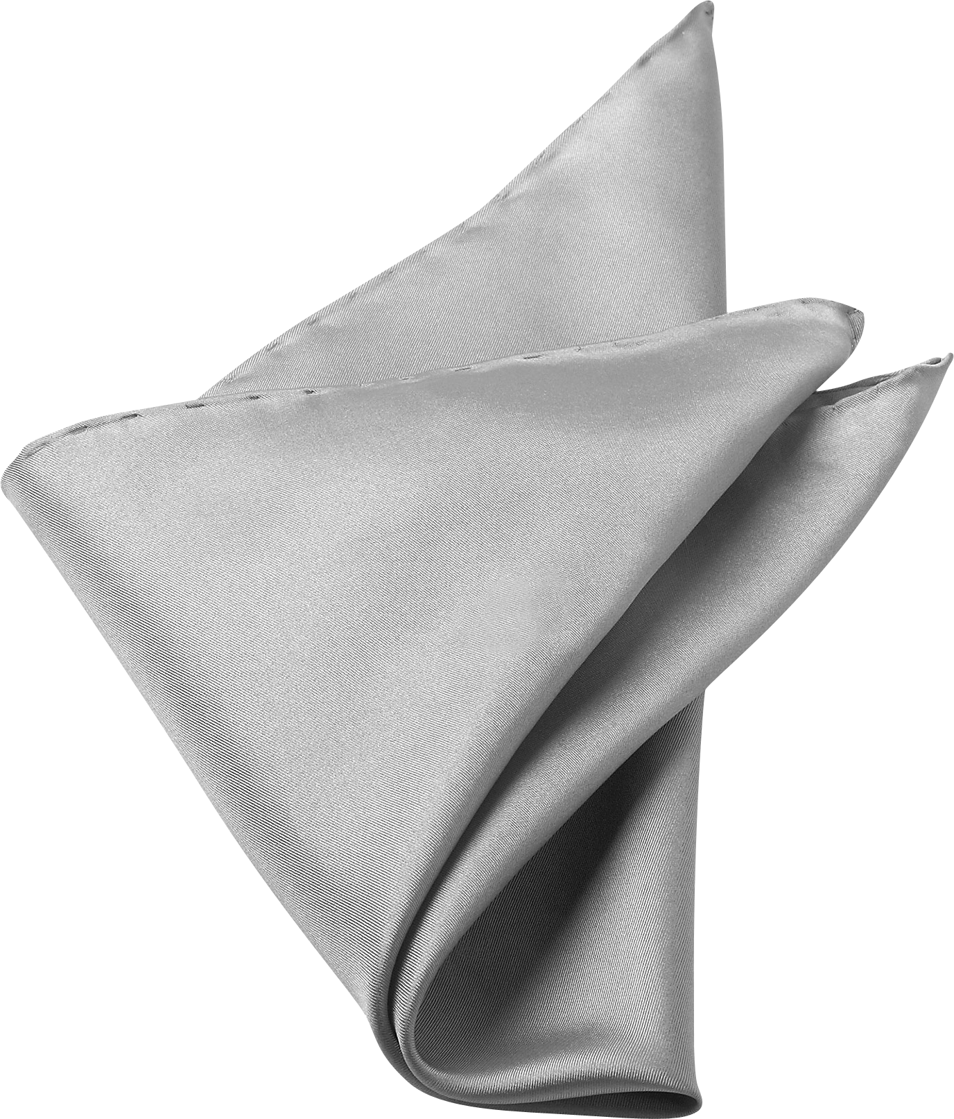 New Silver 100% Silk Pocket Square