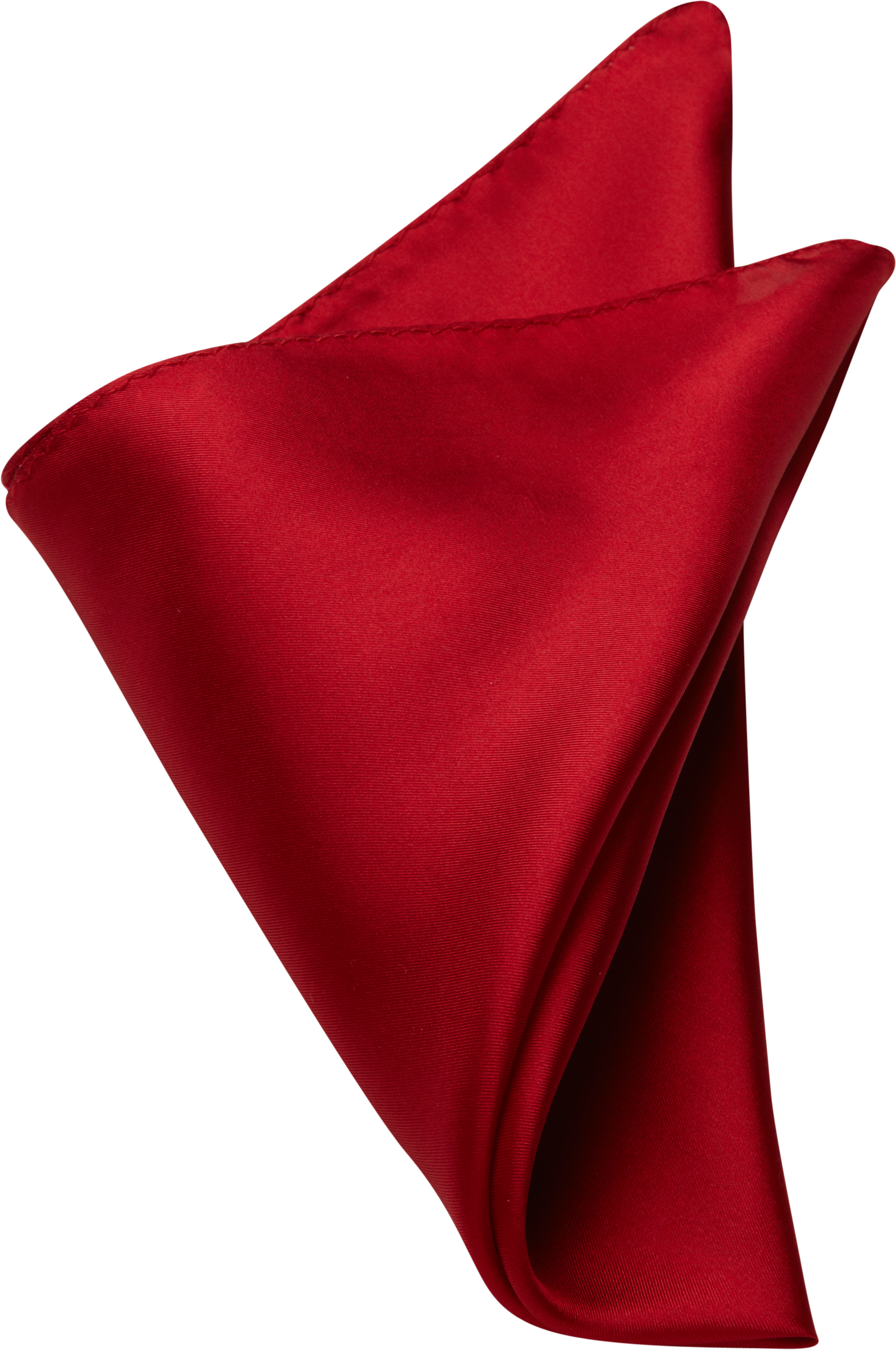 Red 100% Silk Pocket Square