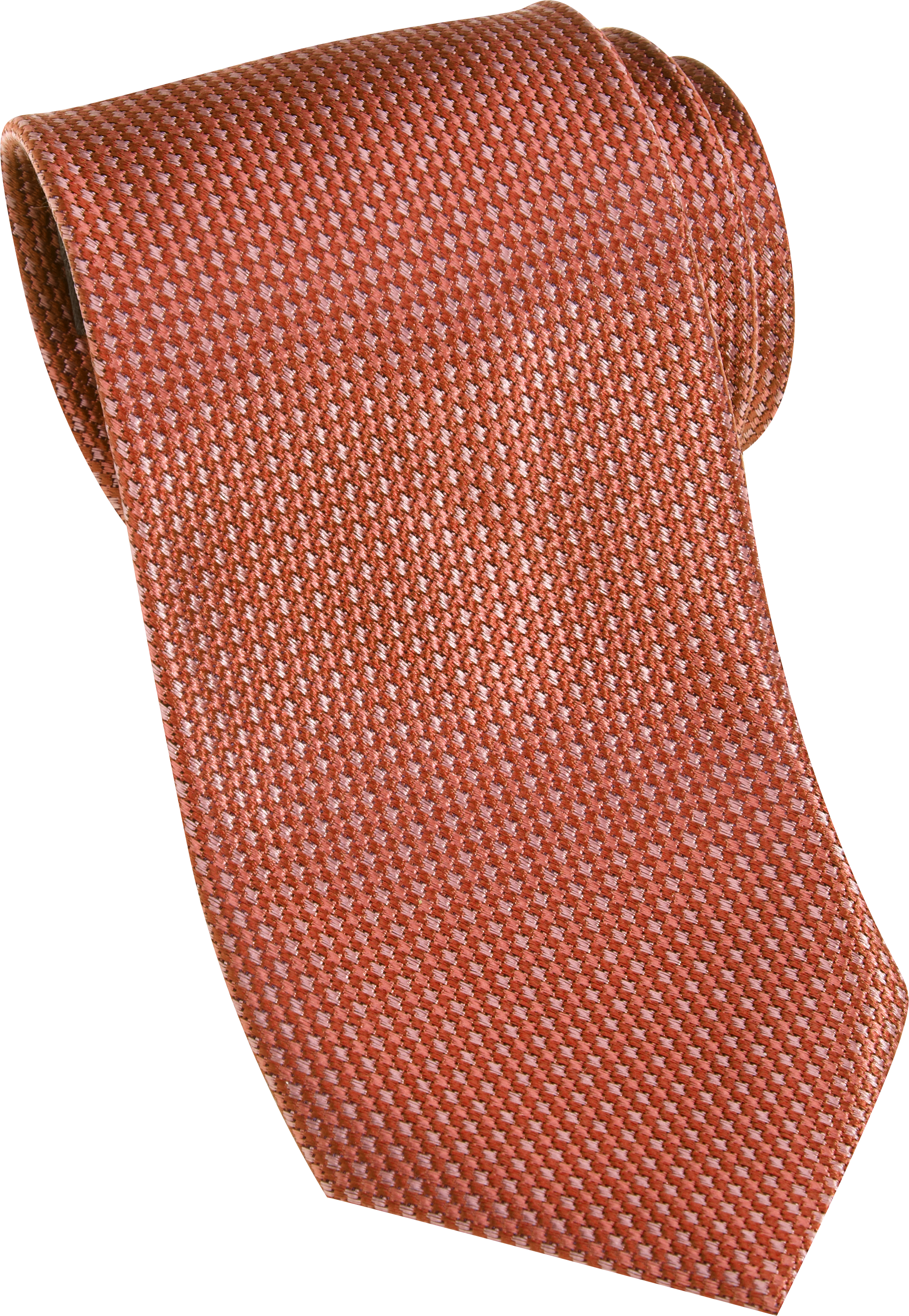 Egara Orange Check Narrow Tie
