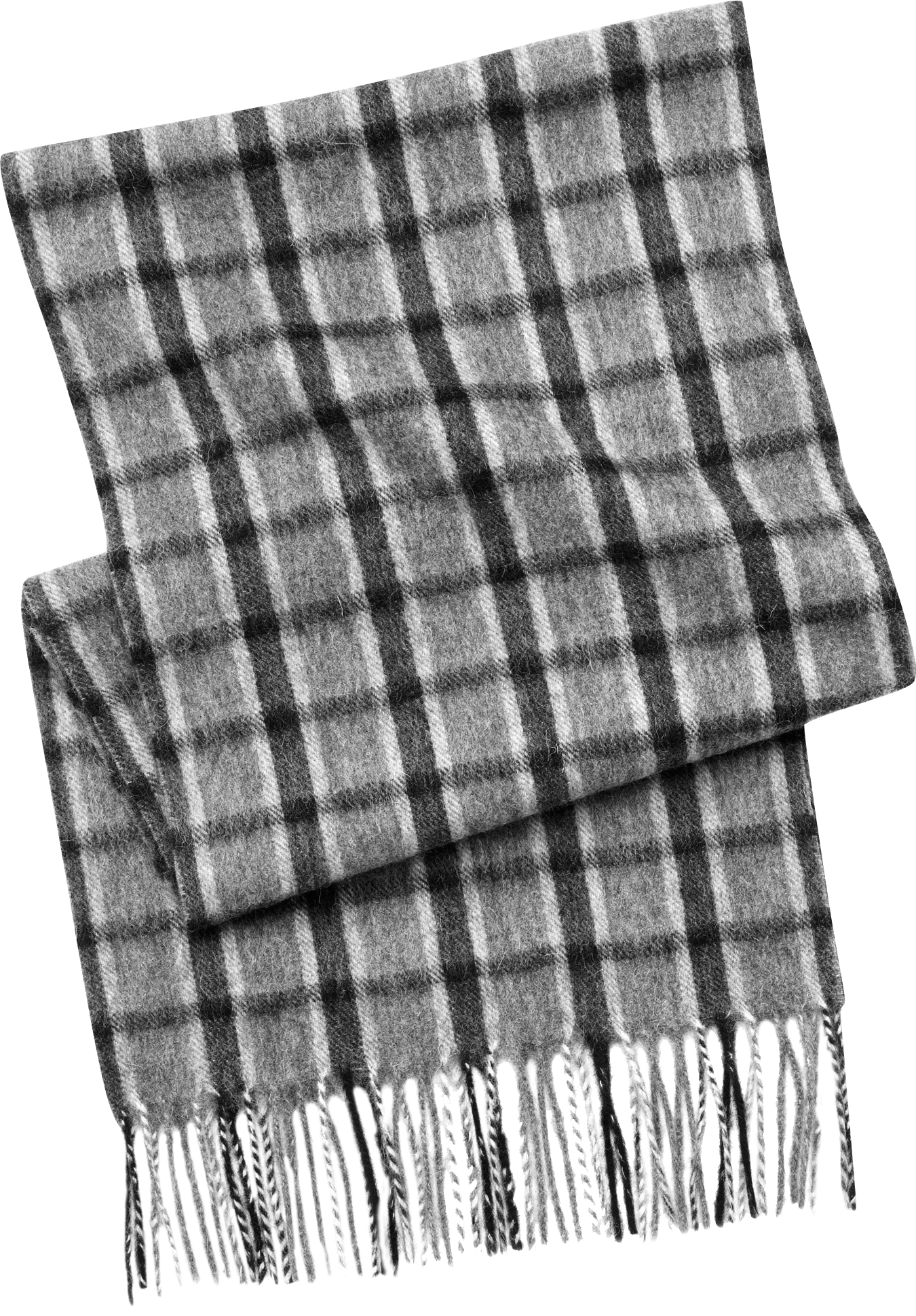 Gray Plaid Scarf