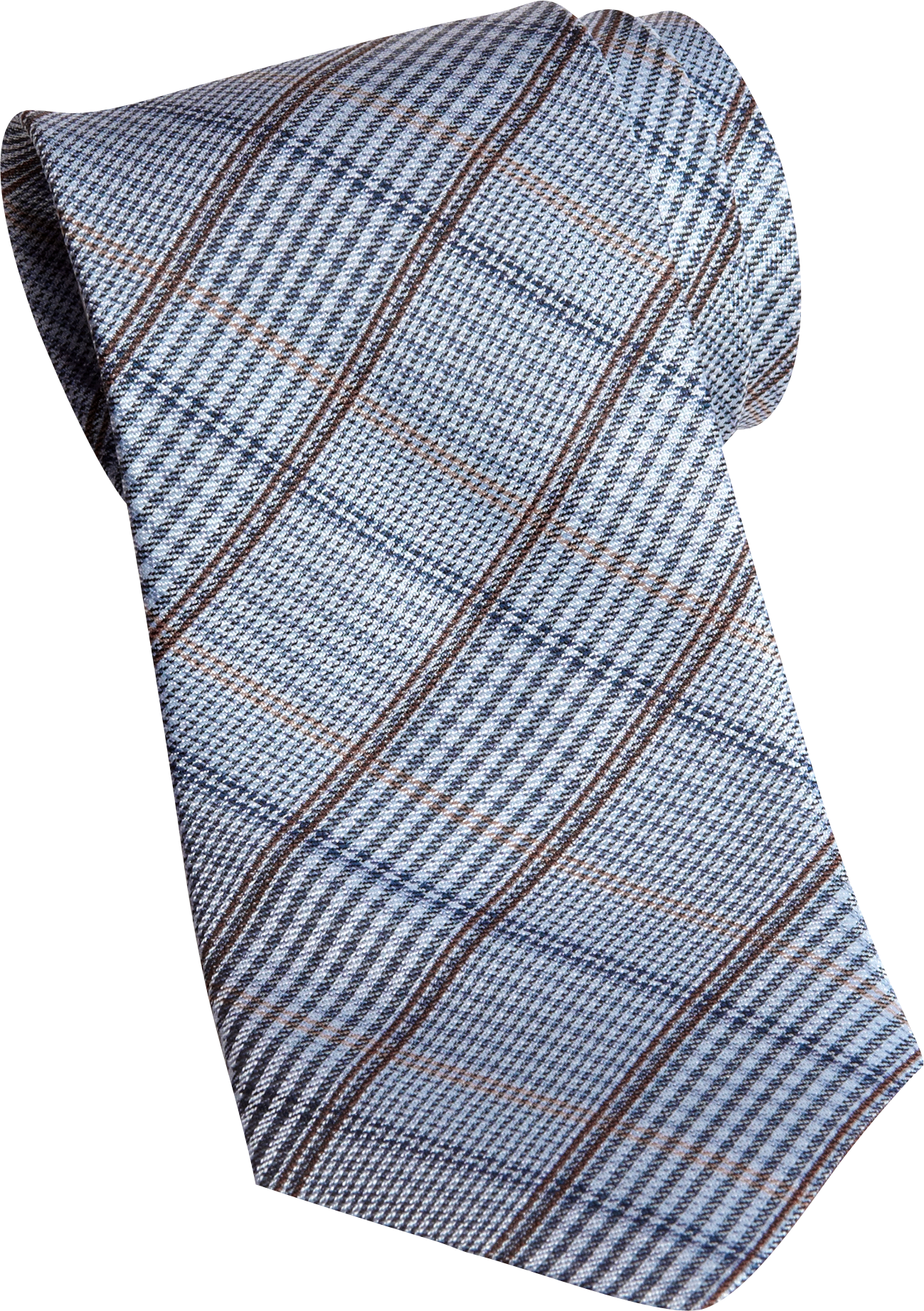 Jhane Barnes Light Blue Plaid Narrow Tie