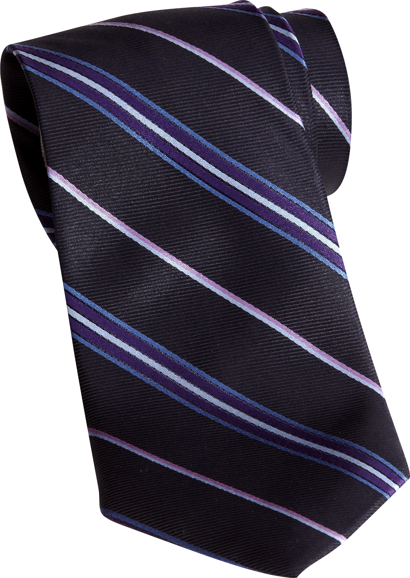 Jhane Barnes Blue and Purple Stripe Narrow Tie