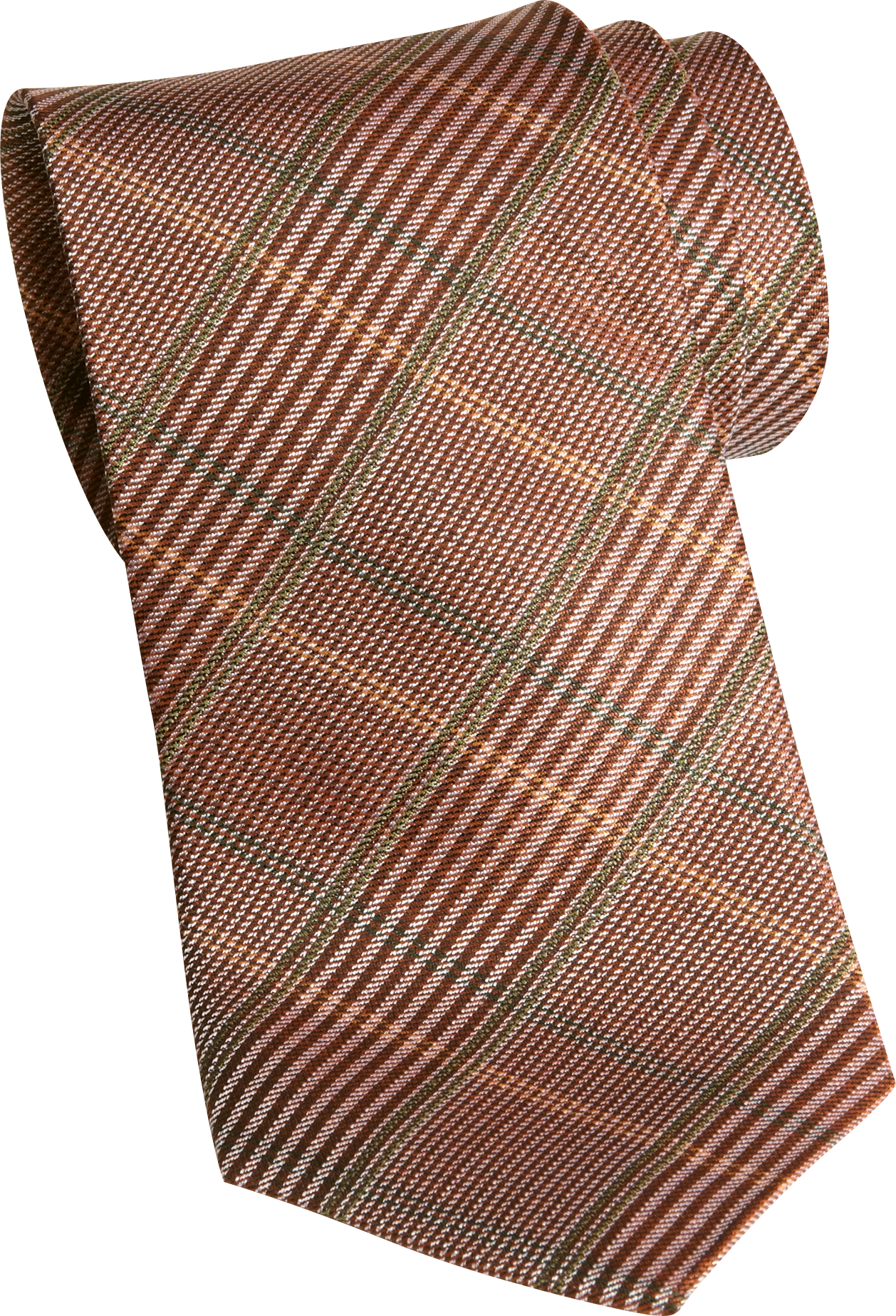 Jhane Barnes Orange Plaid Narrow Tie