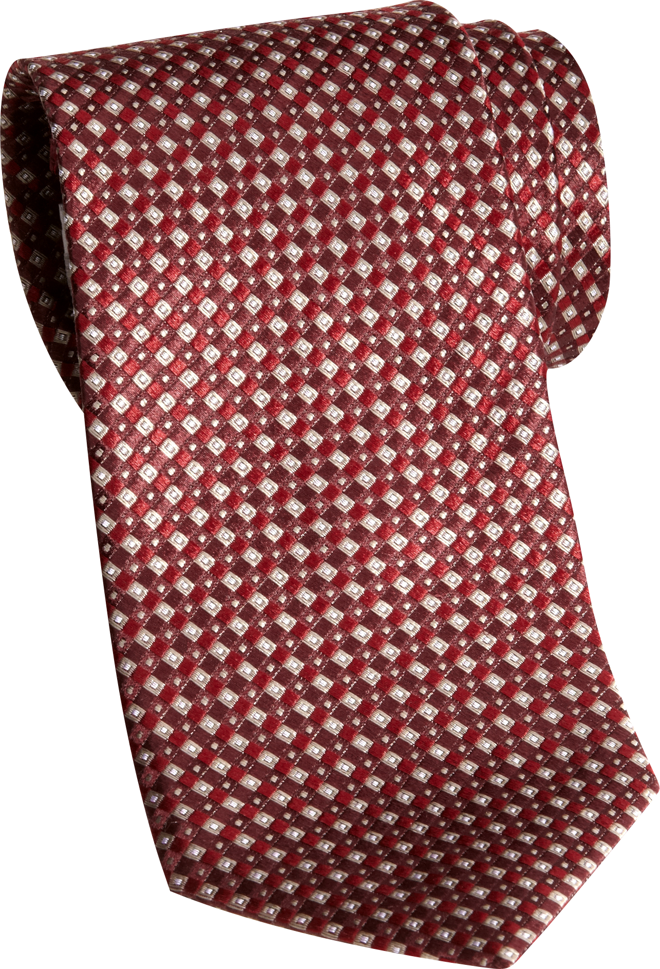 Jhane Barnes Burgundy Mini Diamond Narrow Tie