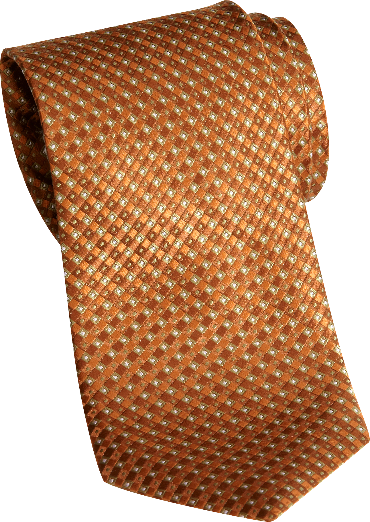 Jhane Barnes Orange Mini Diamond Narrow Tie