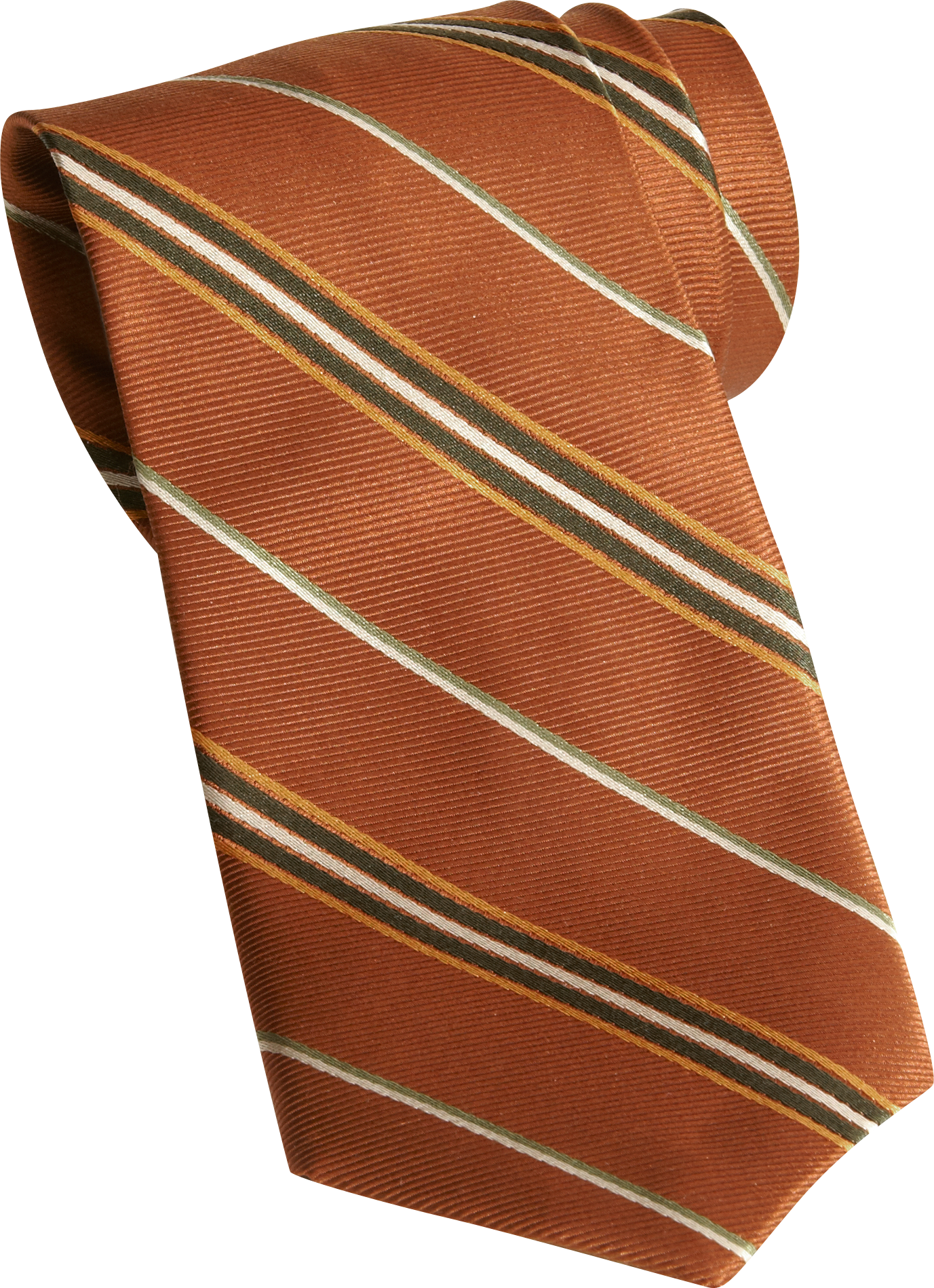 Jhane Barnes Orange Stripe Narrow Tie