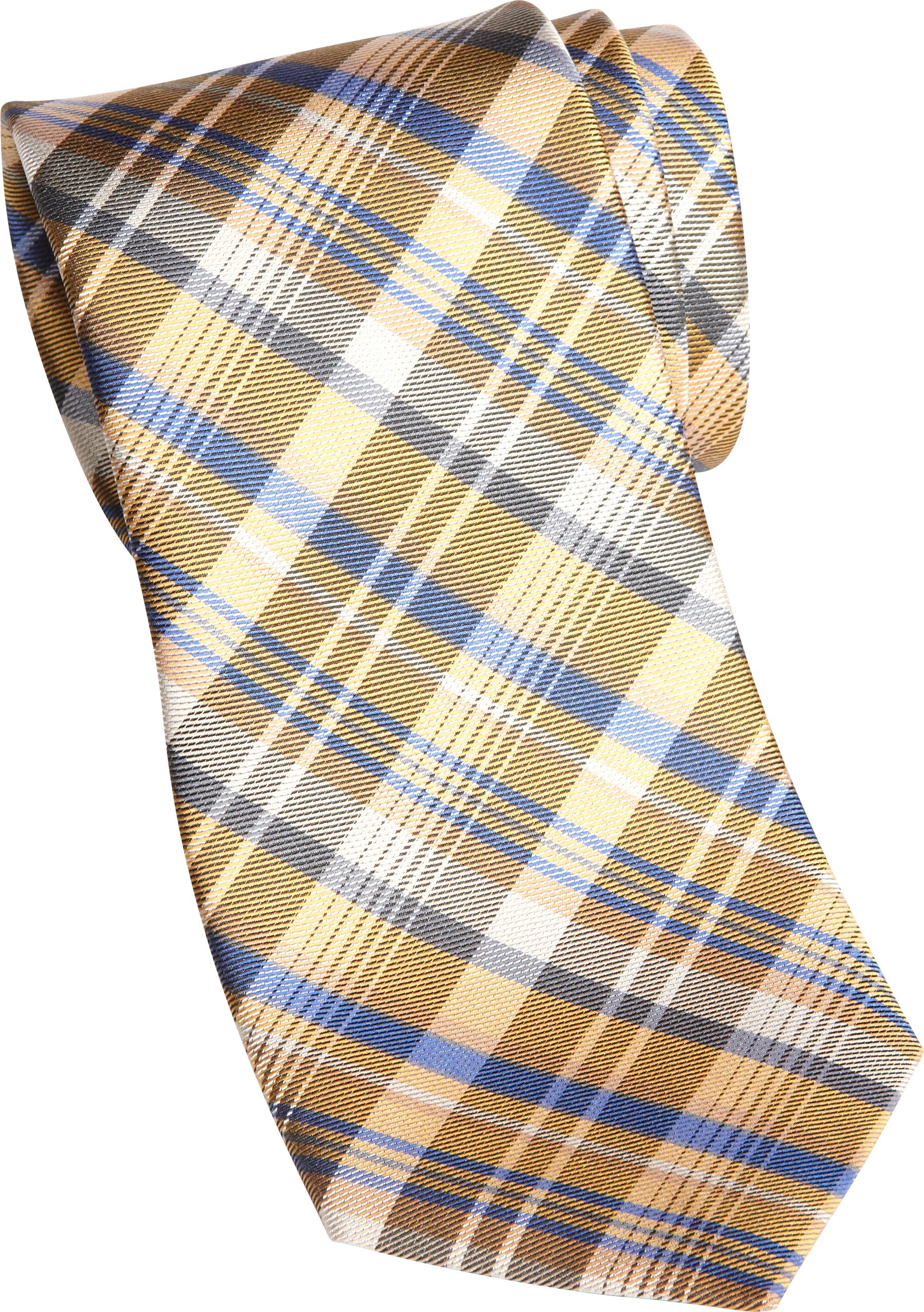 Jhane Barnes Yellow Plaid Narrow Tie