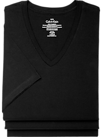 These Calvin Klein V-neck T-shirts are ideal undershirts and layering pieces featuring soft 100% cotton fabric in a classic crew neck style.