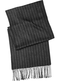 Men's Wearhouse Gray Stripe Plaid Scarf