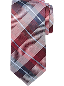 Pronto Uomo Wine Plaid Narrow Tie
