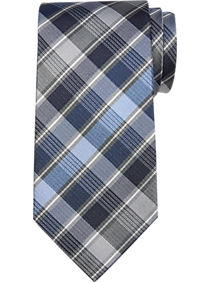 Calvin Klein Blue Plaid Narrow Tie