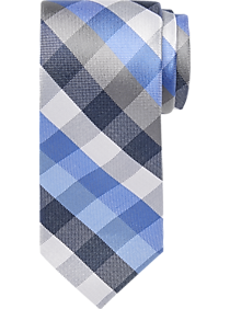 Calvin Klein Blue Check Narrow Tie
