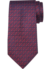 Calvin Klein Burgundy Mini Check Narrow Tie